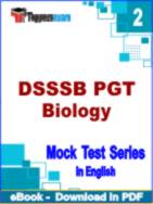 DSSSB PGT Biology Test PDF Book In English - Question Paper