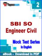 SBI SO Engineer Civil Exam PDF Book In English - Question Paper