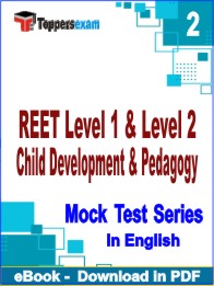 REET Level 1 & Level 2 Child Development & Pedagogy Exam PDF Book In English - Question Paper