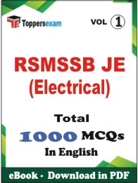 RSMSSB JE (Electrical) PDF Book In English - MCQ / Objective Questions (VOL.1)