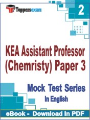 KEA Assistant Professor (Chemistry) Paper 3 Test PDF Book In English - Question Paper