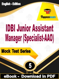IDBI Junior Assistant Manager (Specialist-AAO) Exam PDF Book In English - Practice Set