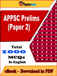 APPSC Prelims (Paper 2) Exam PDF Book In English - MCQ / Objective Questions