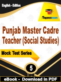 Punjab Master Cadre Teacher (Social Studies) Exam  PDF Book In English - Practice Set