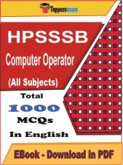 EBook of HPSSSB Computer Operator, PDF Format in English