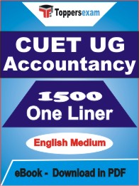 CUET UG Accountancy One Liner Book PDF in English