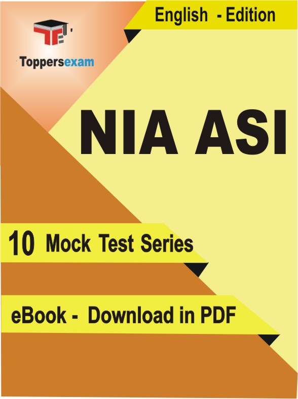 NIA ASI Exam PDF Book In English - Mock Test/Practice Set