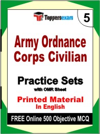 Army Ordnance Corps Civilian Exam Book in English - Mock Test / Practice Set