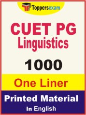 CUET PG Linguistics One Liner Book in English