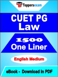 CUET PG Law One Liner Book PDF in English