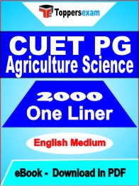 CUET PG Agriculture Science One Liner Book PDF in English