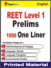 REET Level 1 Prelims Exam One Liner Book in English