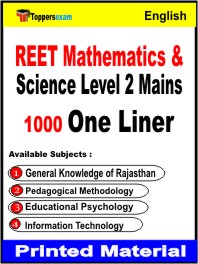 REET Mathematics & Science Level 2 Mains Exam One Liner Book in English