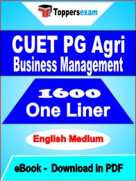CUET PG Agri Business Management One Liner Book PDF in English