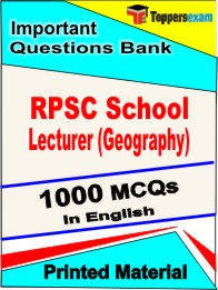 RPSC School Lecturer (Geography) Exam  Book in English - Objective MCQ