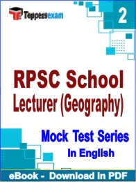 RPSC School Lecturer (Geography) Exam PDF Book In English - Question Paper