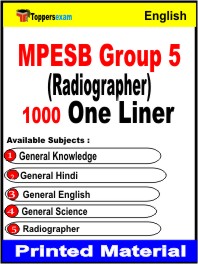 MPESB Group 5 (Radiographer) One Liner Book in English