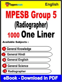 MPESB Group 5 (Radiographer) One Liner Book PDF in English