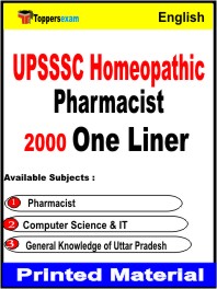 UPSSSC Homeopathic Pharmacist One Liner Book in English