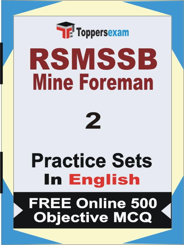 RSMSSB Mine Foreman Exam Book in English - Question Paper / Practice Set