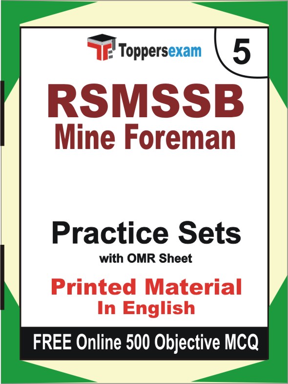 RSMSSB Mine Foreman Exam Book in English - Mock Test / Practice Set