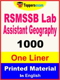 RSMSSB Lab Assistant Geography One Liner Book in English