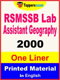 RSMSSB Lab Assistant Geography One Liner Book in English