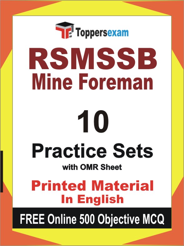 RSMSSB Mine Foreman Exam Book in English - Practice Set