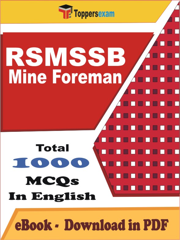 RSMSSB Mine Foreman Exam PDF Book In English - MCQ / Objective Questions