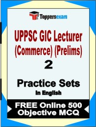UPPSC GIC Lecturer (Commerce) (Prelims) Exam Book in English - Question Paper / Practice Set