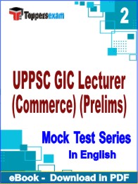 UPPSC GIC Lecturer (Commerce) (Prelims) Exam PDF Book In English - Question Paper
