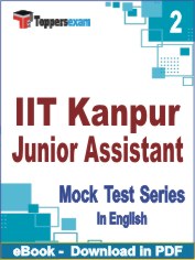 IIT Kanpur Junior Assistant Exam PDF Book In English - Question Paper