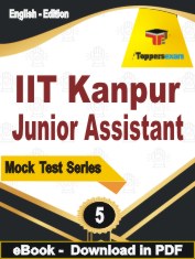 IIT Kanpur Junior Assistant Exam  PDF Book In English - Practice Set