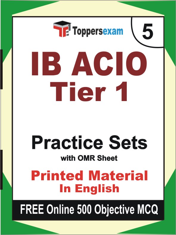 IB ACIO Exam Tier 1 Exam Book in English - Mock Test / Practice Set