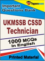 UKMSSB CSSD Technician Exam Book in English - Objective MCQ