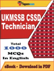 UKMSSB CSSD Technician Exam PDF Book In English - MCQ / Objective Questions