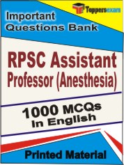 RPSC Assistant Professor (Anesthesia) Exam Book in English - Objective MCQ