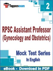 RPSC Assistant Professor (Gynecology and Obstetrics) Exam PDF Book In English - Question Paper