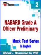 NABARD Grade A Officer Preliminary Test PDF Book In English - Question Paper