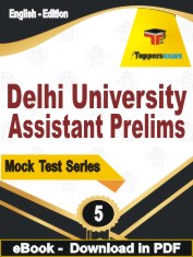 Delhi University Assistant Prelims Exam PDF Book In English - Practice Set
