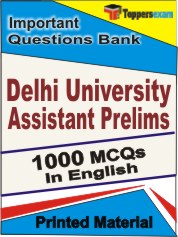 Delhi University Assistant Prelims Exam Book in English - Objective MCQ