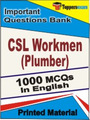 CSL Workmen (Plumber) Exam Book in English - Objective MCQ