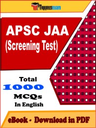 APSC JAA Exam (Screening Test) Exam PDF Book In English - MCQ / Objective Questions