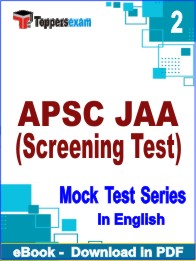 APSC JAA Exam (Screening Test) Exam PDF Book In English - Question Paper