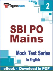 SBI PO Mains Exam PDF Book In English - Question Paper
