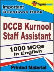 DCCB Kurnool Staff Assistant Exam Book in English - Objective MCQ