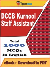 DCCB Kurnool Staff Assistant Exam PDF Book In English - MCQ / Objective Questions