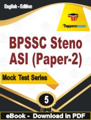 BPSSC Steno ASI (Paper-2) Exam PDF Book In English - Practice Set