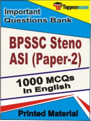 BPSSC Steno ASI (Paper-2) Exam  Book in English - Objective MCQ
