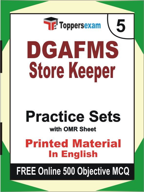 DGAFMS Store Keeper Exam Book in English - Mock Test / Practice Set